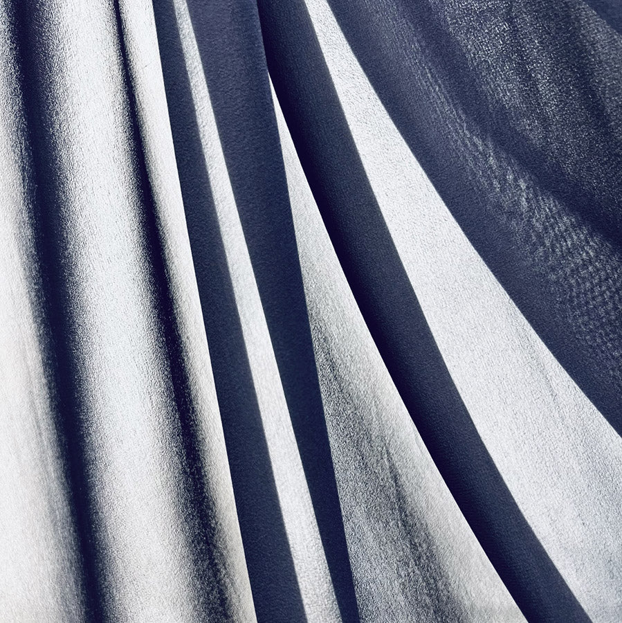 Catherine Silk Chifffon Crepe Fabric Navy Hang