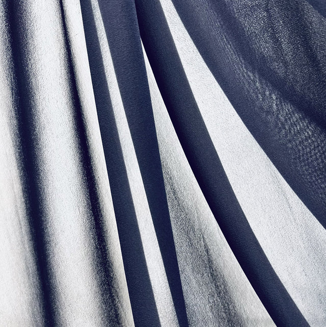 Catherine Silk Chifffon Crepe Fabric Navy Hang