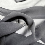 Catherine Silk Fine Georgette Crepe Fabric Black Close Up