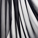 Catherine Silk Fine Georgette Crepe Fabric Black Hang