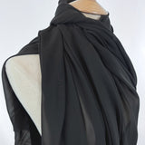 Catherine Silk Fine Georgette Crepe Fabric Black Side