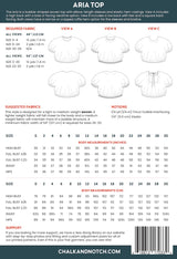 Chalk   Notch Aria Top Pattern Back