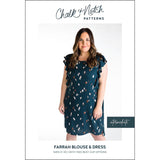 Chalk   Notch Farrah Blouse   Dress Pattern Cover