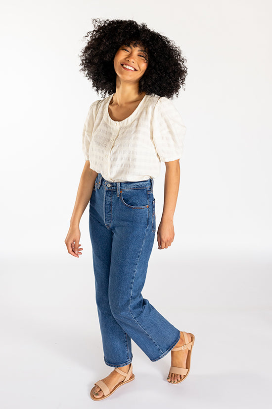Chalk   Notch Wren Blouse And Dress Sewing Pattern 1