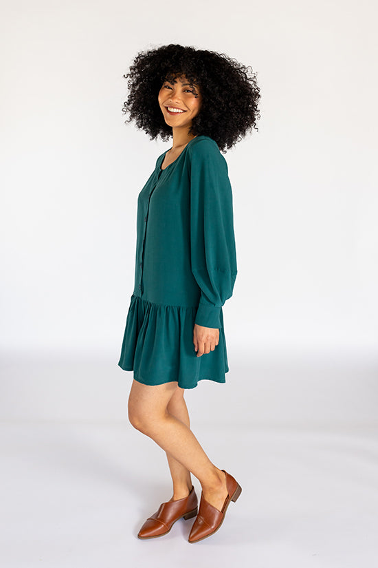 Chalk   Notch Wren Blouse And Dress Sewing Pattern 10