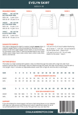 Chalk And Notch Evelyn Skirt Pattern Back