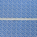 Challis Blue Leaf Viscose Challis Lightweight Dress Fabric Scale Fabric Photo