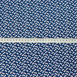Challis Navy Leaf Viscose Challis Lightweight Dress Fabric Scale Fabric Photo