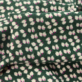 Challis Olive Leaf Viscose Challis Lightweight Dress Fabric Close Up Fabric Photo