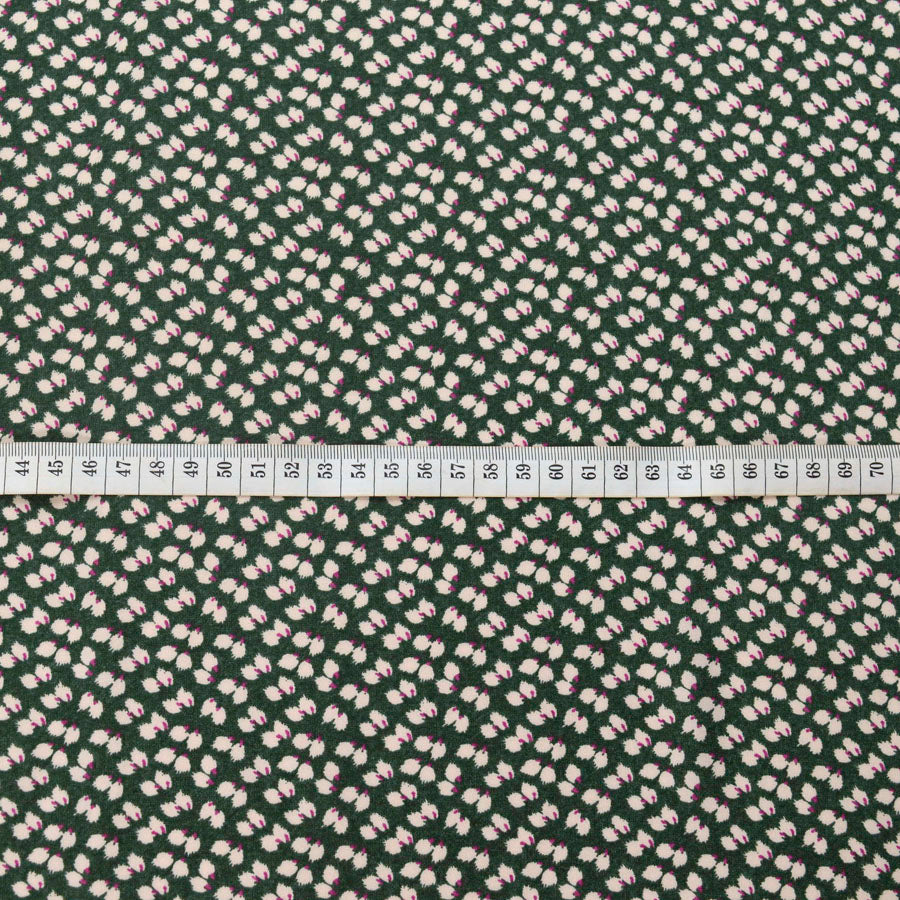 Challis Olive Leaf Viscose Challis Lightweight Dress Fabric Scale Fabric Photo
