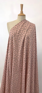 Challis Sacha Pink Soft Viscose Dress Fabric Mint Floral Dress 2