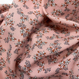 Challis Sacha Pink Soft Viscose Dress Fabric Mint Floral Fold