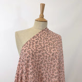Challis Sacha Pink Soft Viscose Dress Fabric Mint Floral Neck