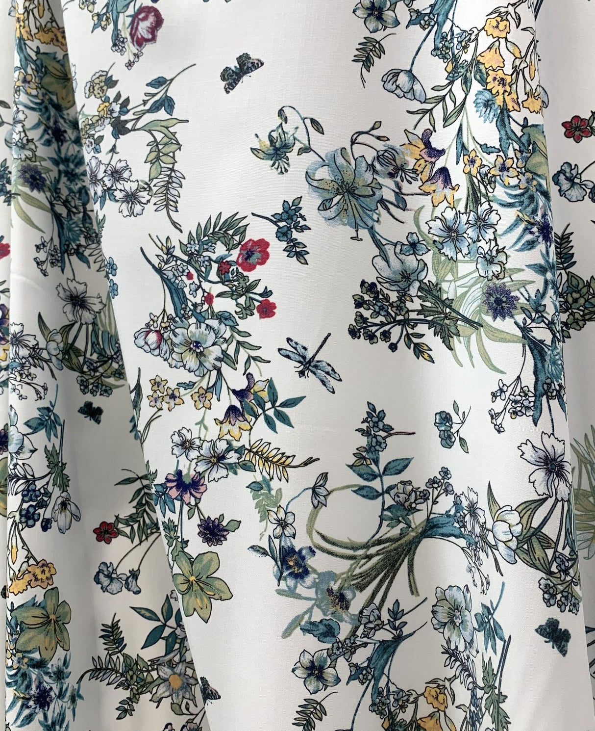 Challis Winter Flower Dress Fabric M3
