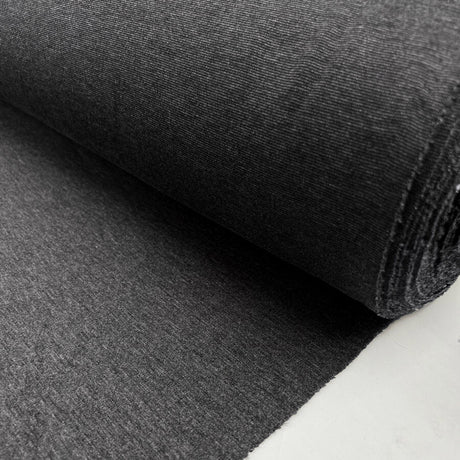 Changing Times Charcoal Ponte Polyester Viscose Elastane Stretch Grey Knit Jersey Fabric Roll