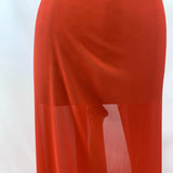 Chiffon Red Polyester Dress Fabric Drape