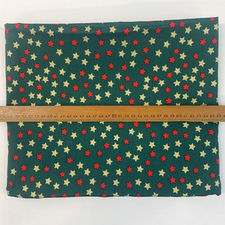 Christmas Glitter Stars Green Metallic Stars Scale