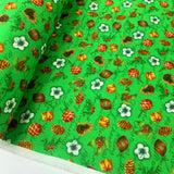 Christmas Green Acorn Cotton Christmas Fabric R
