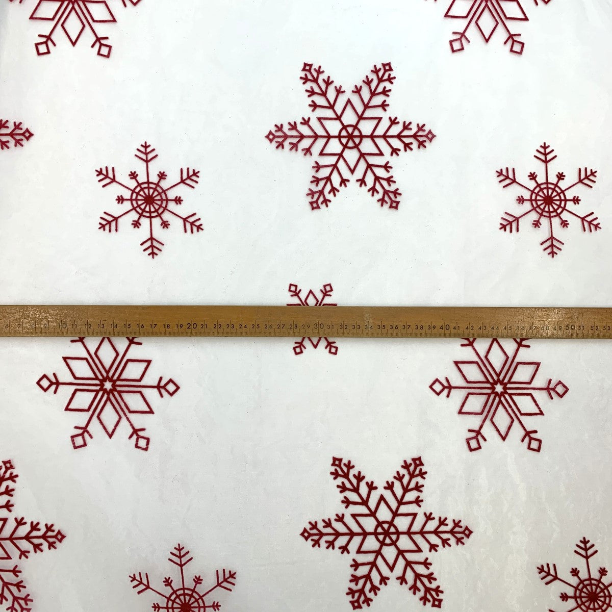 Christmas Organza Flock Snowflakes Ivory Organza Christmas Fabric Fabric Photo Custom