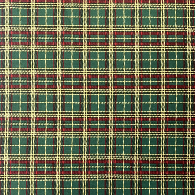 Christmas Tartan Green Pattern