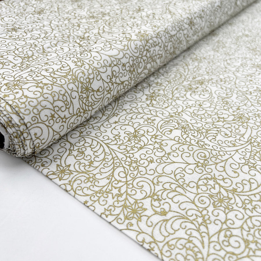 Christmas Cotton Eve Cream Gold Abstract Print Craft Fabric Bolt 2C7B9Fbb 8459 4E4B B862 Cfc2C24F307D