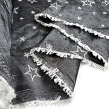 Christmas Craft Fabric Polyester Metallic Taffeta Crinkle Crinkle Little Star Roll
