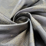 Christmas Craft Fabric Polyester Metallic Taffeta Star Studded Silver Twist