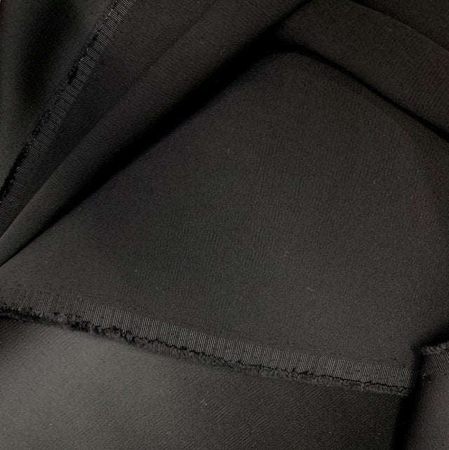 City Steve Black Heavy Viscose Designer Dress Fabric Fold 3