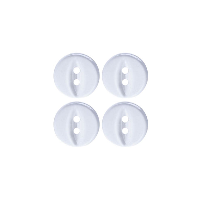 Clear 2 Hole Polyester Fisheye  Buttons 4 Pack