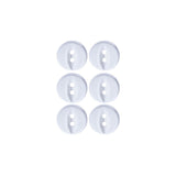 Clear 2 Hole Polyester Fisheye  Buttons 6 Pack