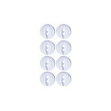 Clear 2 Hole Polyester Fisheye  Buttons 8 Pack