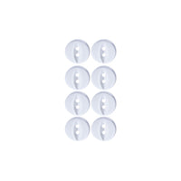 Pack of 8 Clear Polyester Fisheye Buttons (11mm)