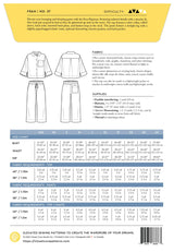 Closet core patterns fran pajamas pattern back cover