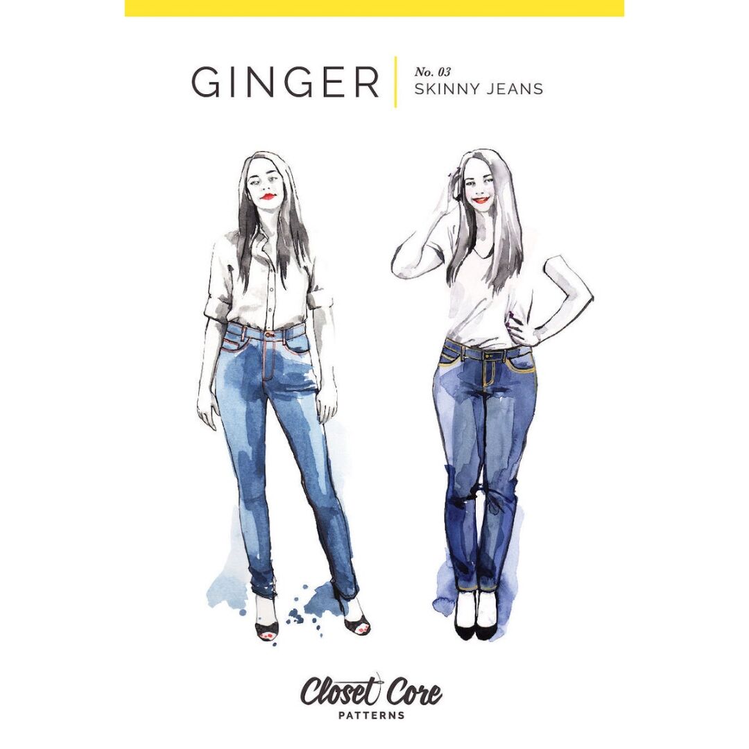 Closet Core Patterns Ginger Skinny Jeans Pattern Cover