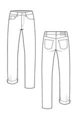 Closet Core Patterns Morgan Jeans Pattern Sketch