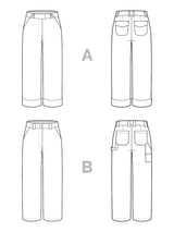 Closet Core Patterns Rika Pants Pattern Sketch