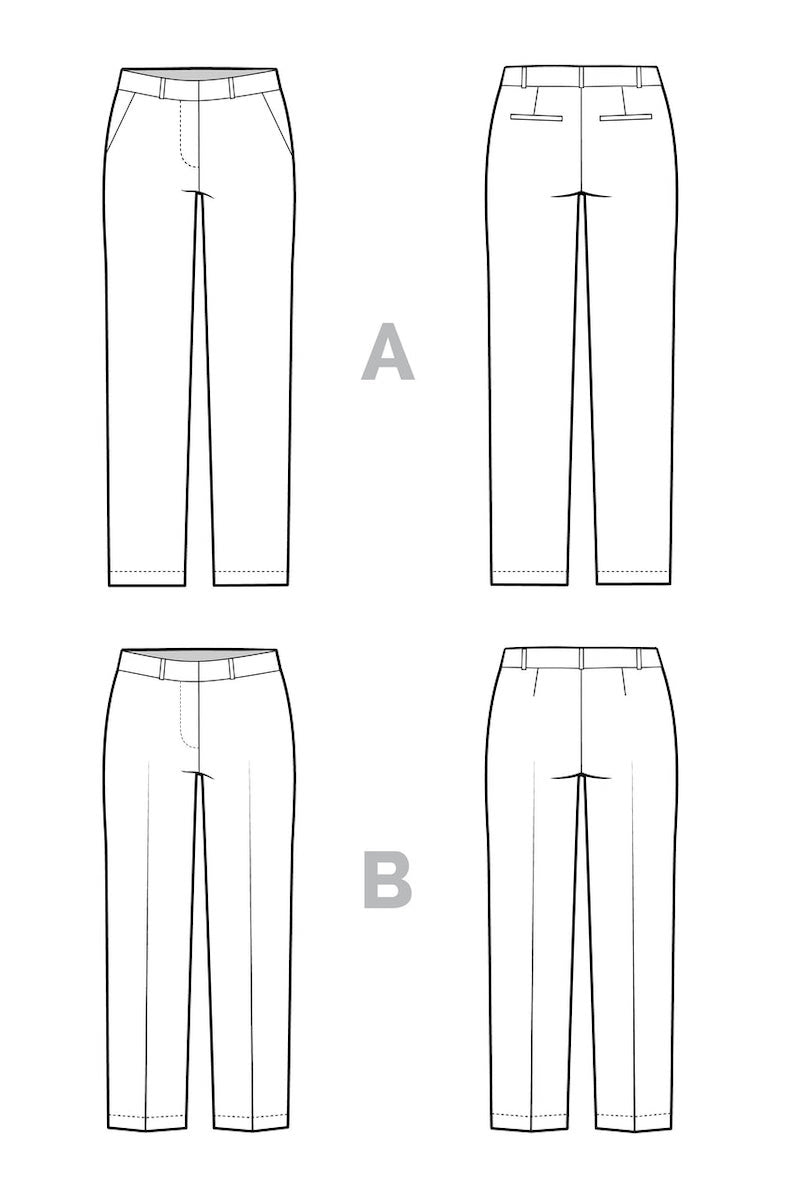 Closet Core Patterns Sasha Trousers Sketch