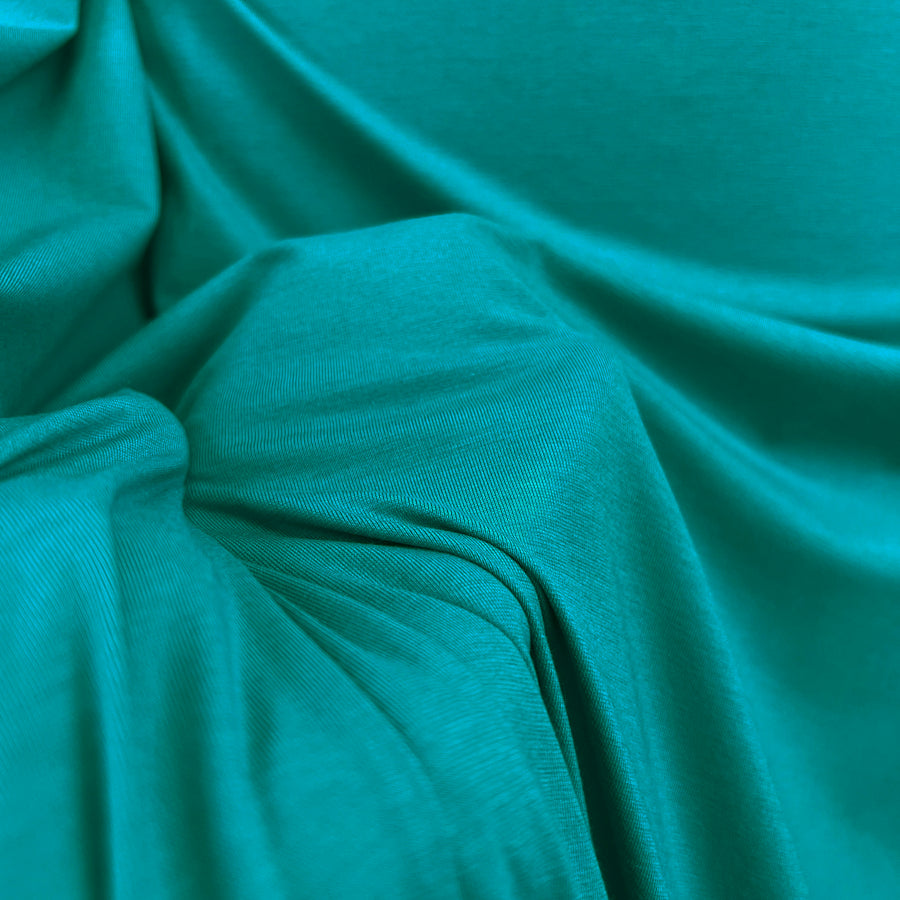 Cloud Turquoise Viscose Lycra Jersey Dress Fabric