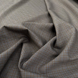 Coalport Taupe Wool Fine Check Italian Suiting Fabric