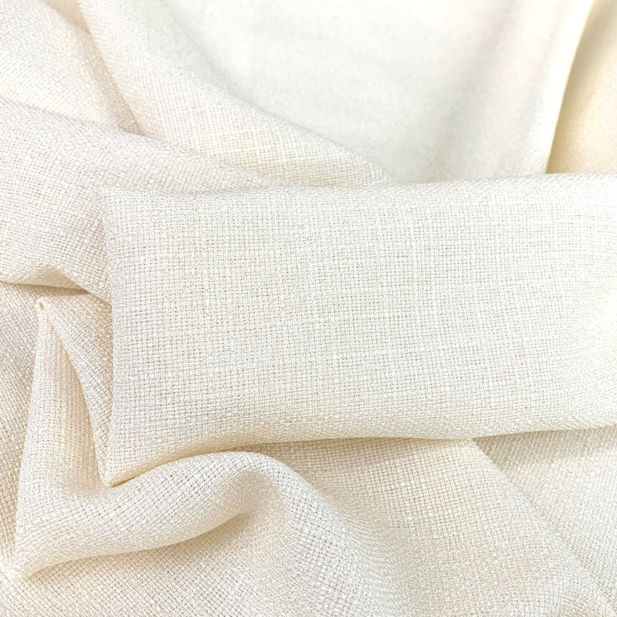 Coast Buttermilk Linen Look Dress Fabric Ivory John Kaldor Fold