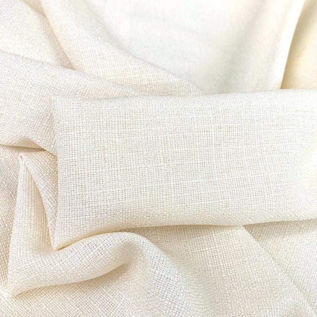 Coast Buttermilk Linen Look Dress Fabric Ivory John Kaldor Fold