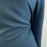 Coast Petrol Linen Look Dress Fabric Petrol Blue John Kaldor Close Up