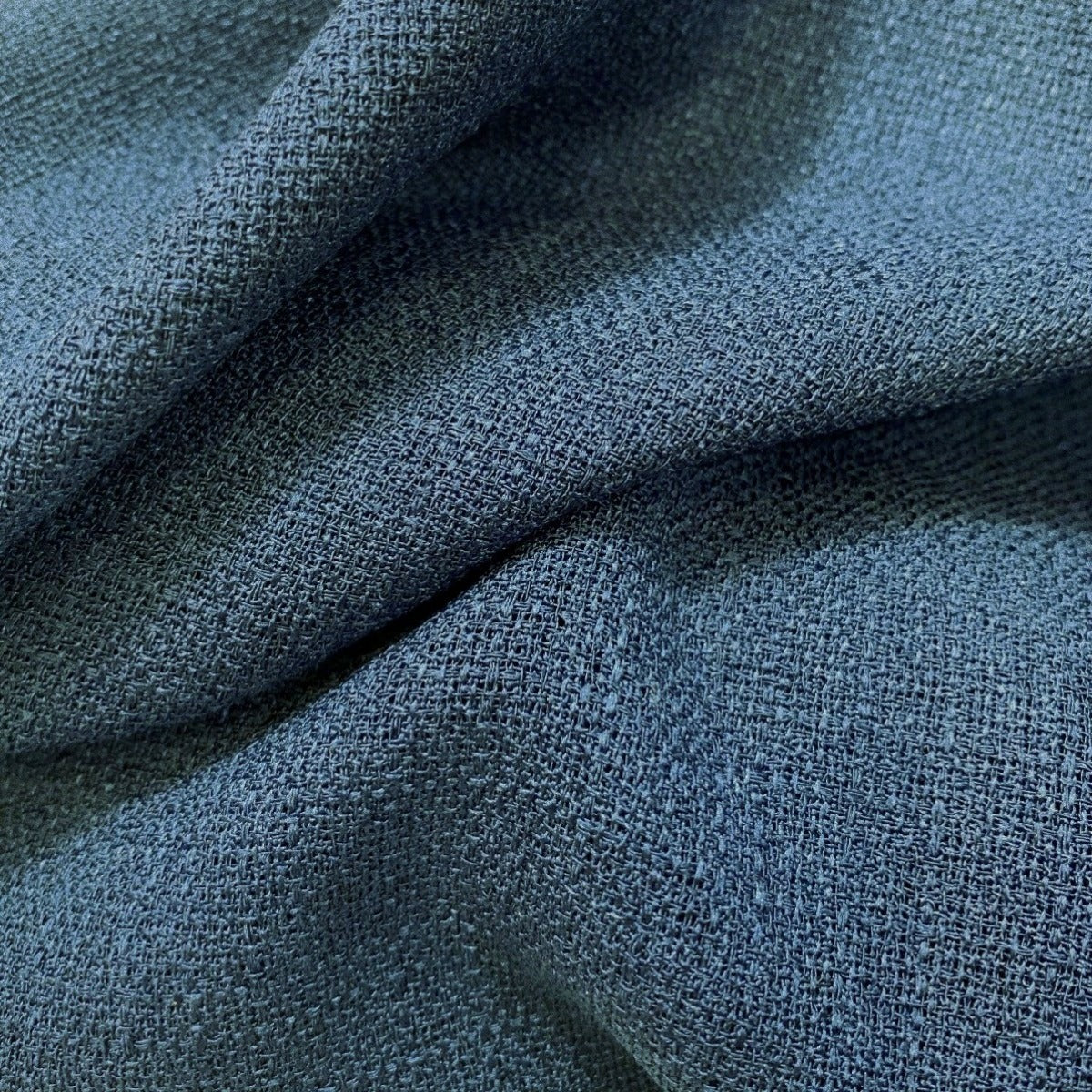 Coast Petrol Linen Look Dress Fabric Petrol Blue John Kaldor Fold