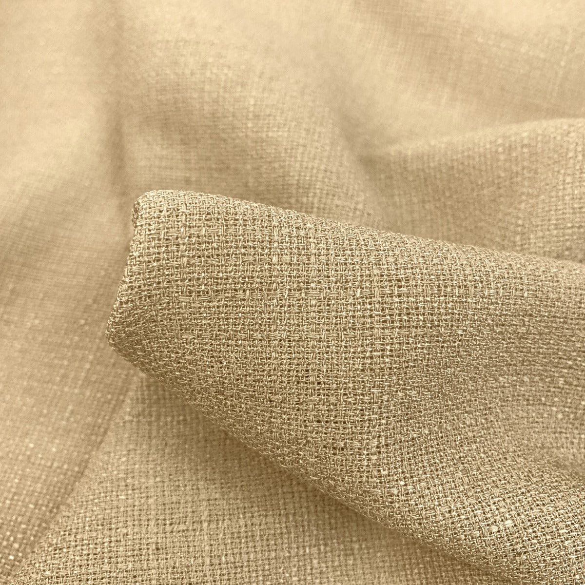 Coast Sand Linen Look Dress Fabric Beige John Kaldor Close Up