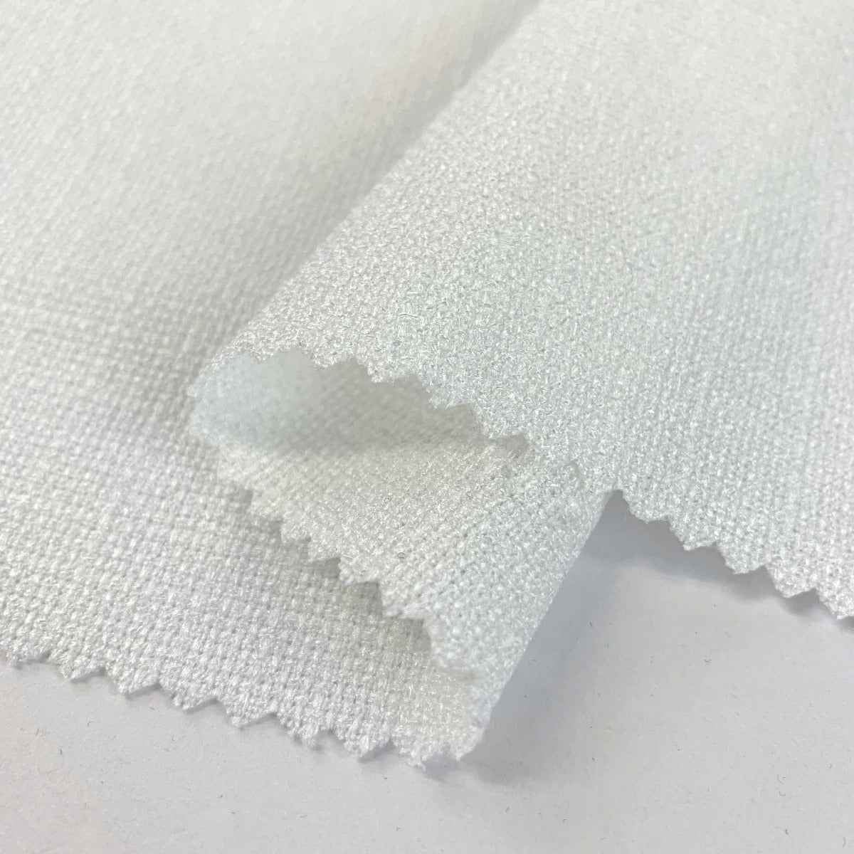 Coast Soft White White Ivory Polyester Linen Look Suiting Fabric Fold