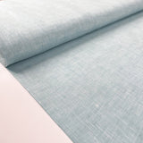 Coastal Linen Mint Blue Ex Designer Woven Dress Fabric Bolt