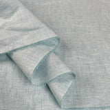 Coastal Linen Mint Blue Ex Designer Woven Dress Fabric Fold