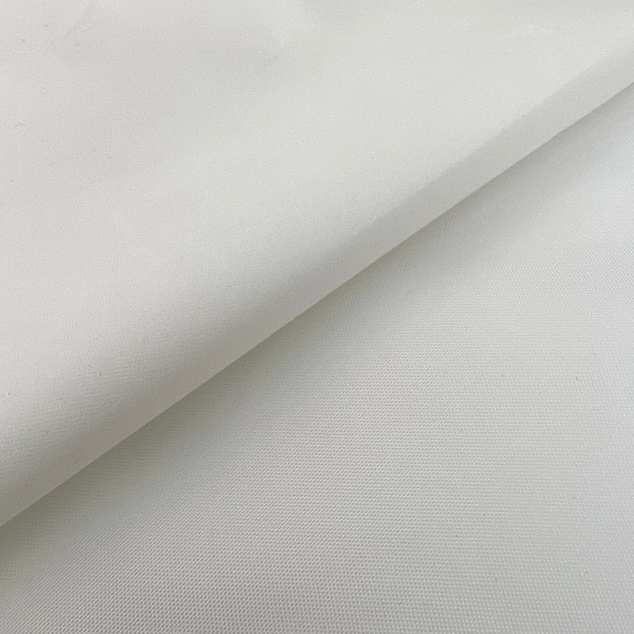 Coated Polyester Water Resistant Fabric Rain On Me Soft White