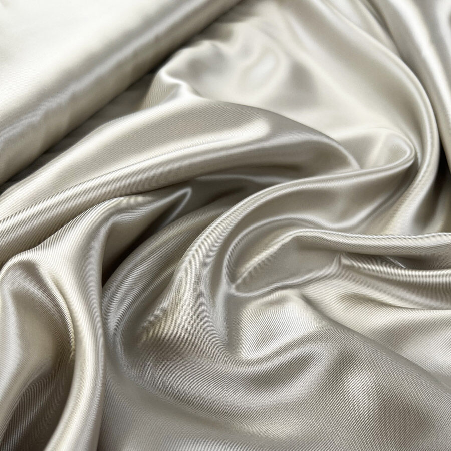 Colour Pop Viscose Linings Silver Plain Dress Fabric