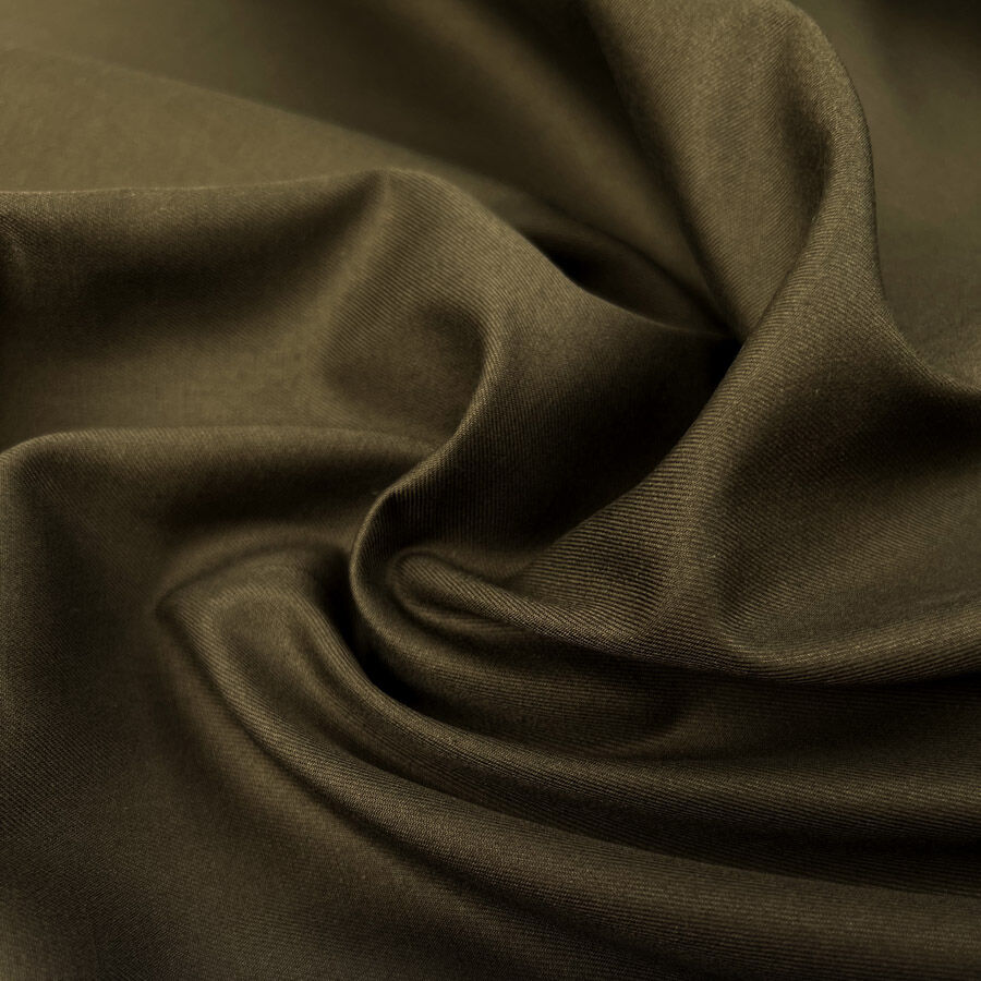 Columbia Cotton Twill Dark Green Olive Woven Trouser Fabric